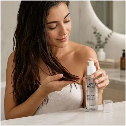 ACEITE DE COCO FLOWER SECRET ANTI-FRIZZ HIDRATA SUAVIZA Y RESTRUCTURA