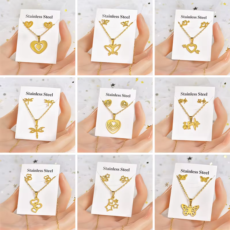 COLLAR + ARETES MARIPOSA