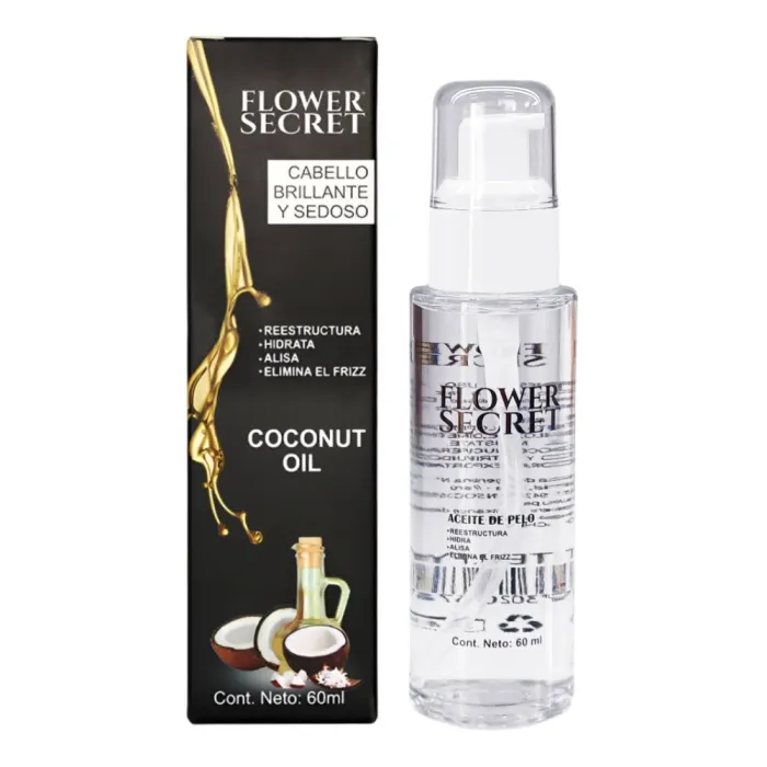 ACEITE DE COCO FLOWER SECRET ANTI-FRIZZ HIDRATA SUAVIZA Y RESTRUCTURA 1