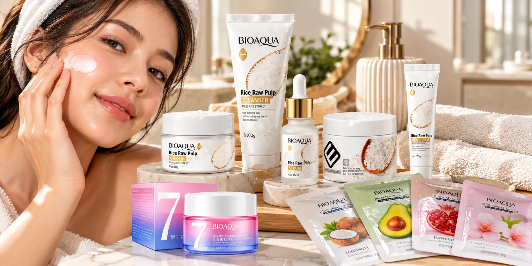 Productos de skincare disponibles en Tienda Aissa